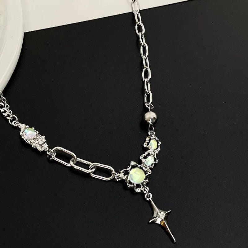 Moonstone Star Necklace