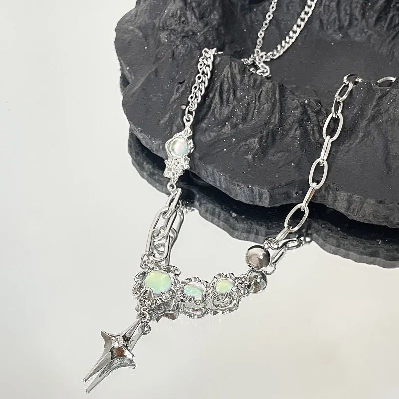 Moonstone Star Necklace