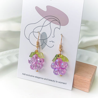 Purple Flower Earring