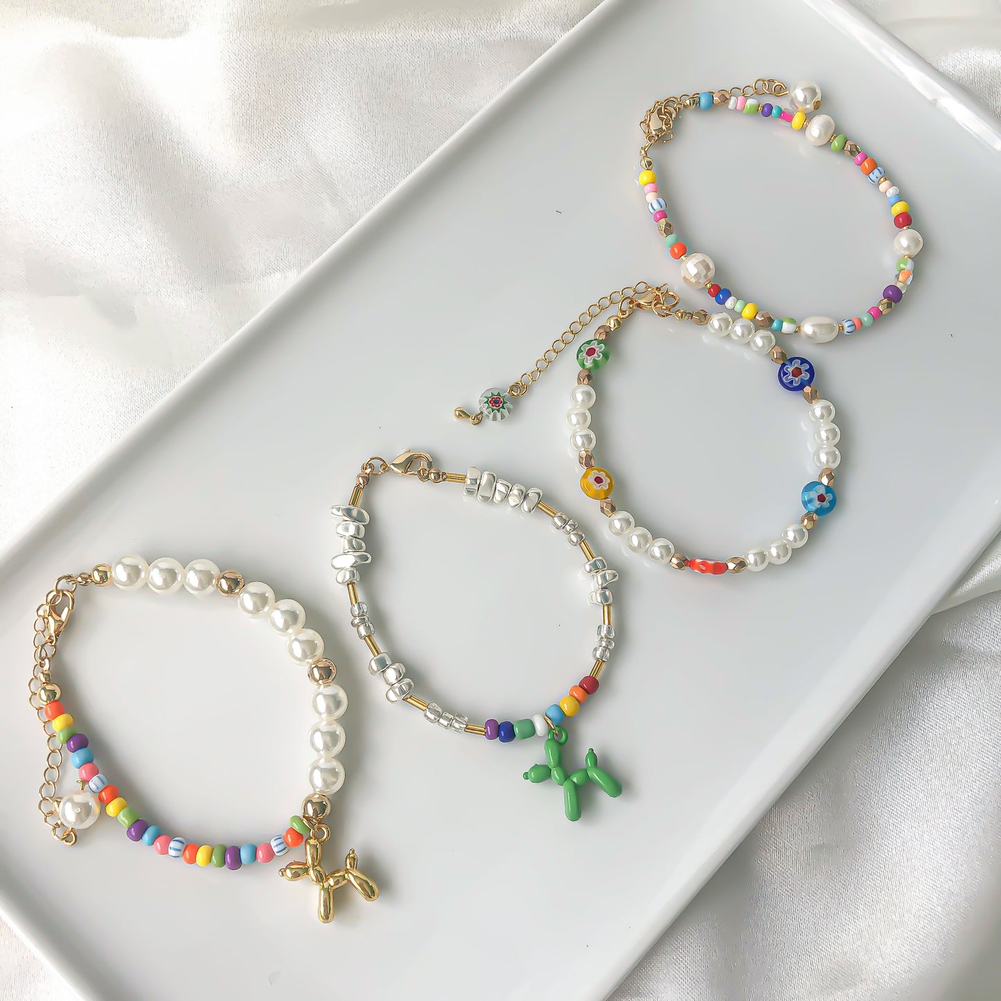 Floral Pearl Bracelet