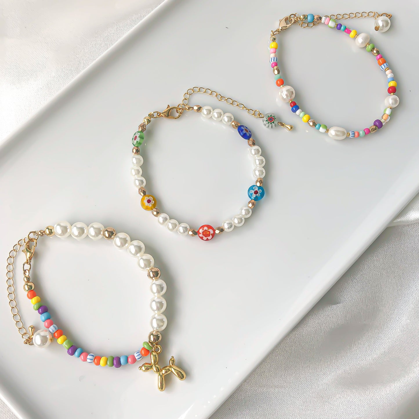 Floral Pearl Bracelet