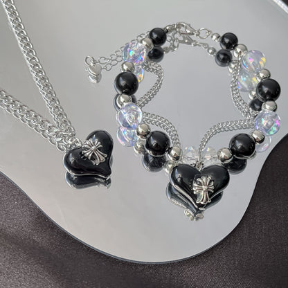 Chrome hearts style jewelry set