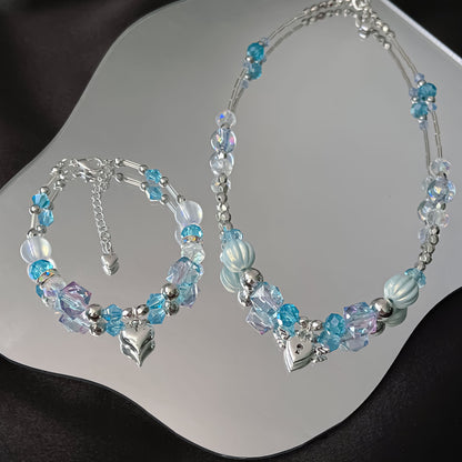 Y2K Blue jewelry set
