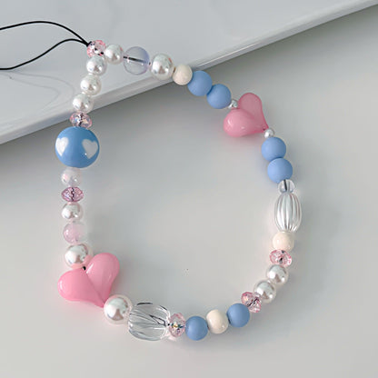 Pink Baby Blue Phone Charm