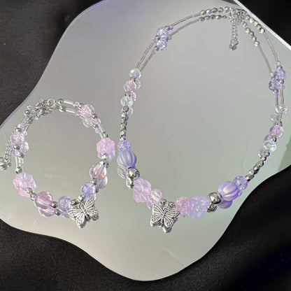 Y2K Purple jewelry set