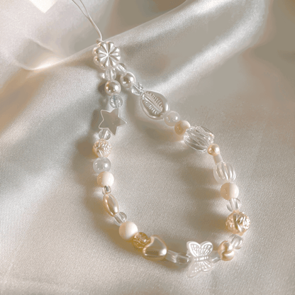 Pearl White Phone Charm