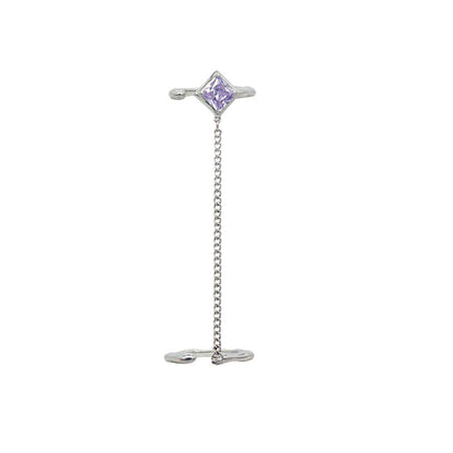 Purple Dimond Twin Ring